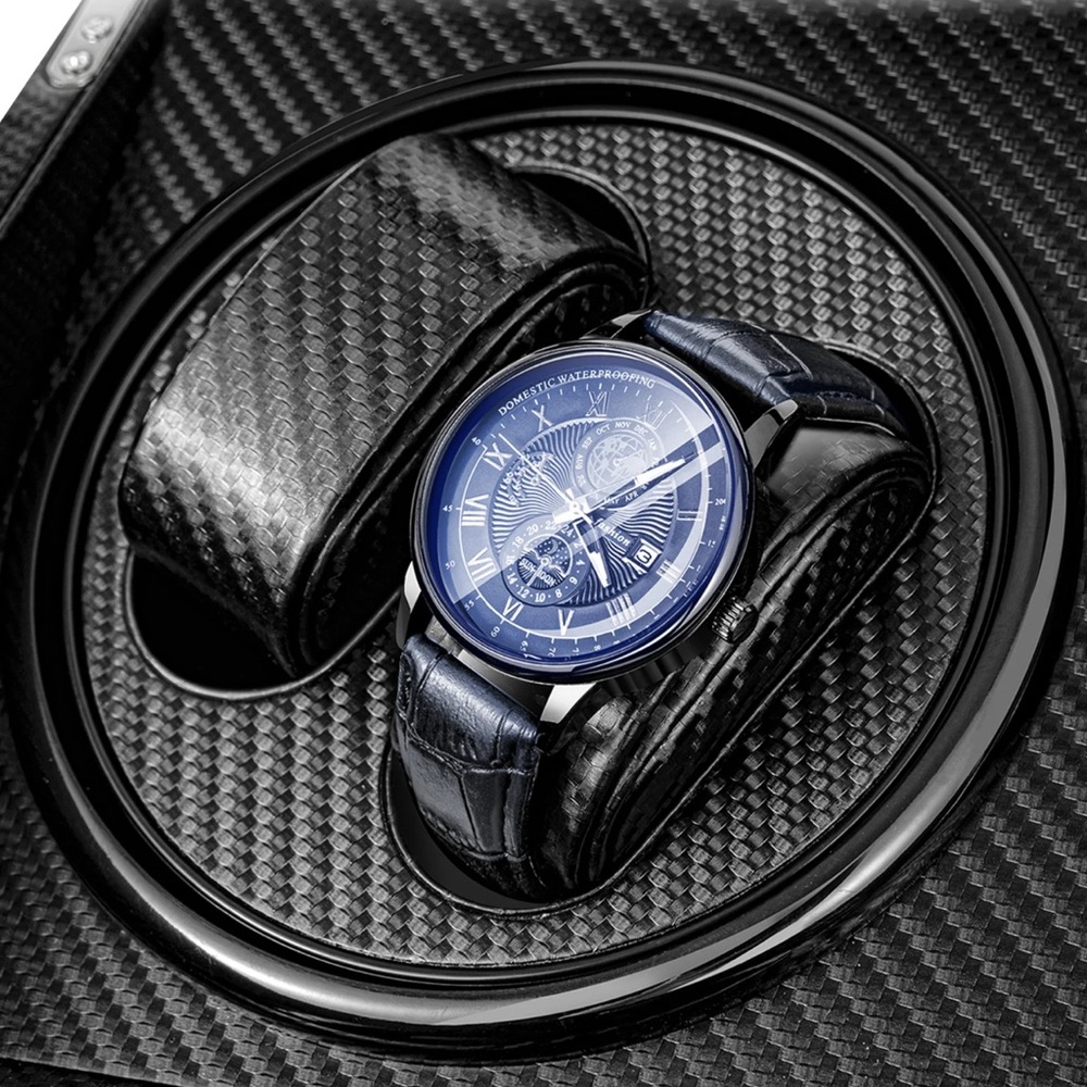 4 watch winder, automatic, timer function, 6 Watch Box Storage, carbon fiber